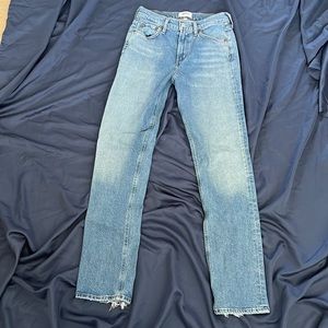 Agolde Lyle Low Rise Slim Fit Blue Jeans